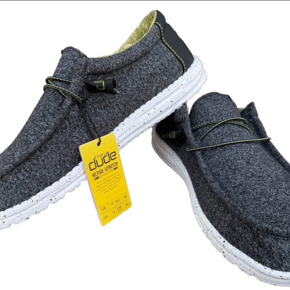 Hey Dude Wally Ascend Men’s Color Lime Vision slip-ons Shoes Size 13